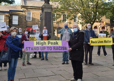 High Peaks Stand Up to Racism Banner